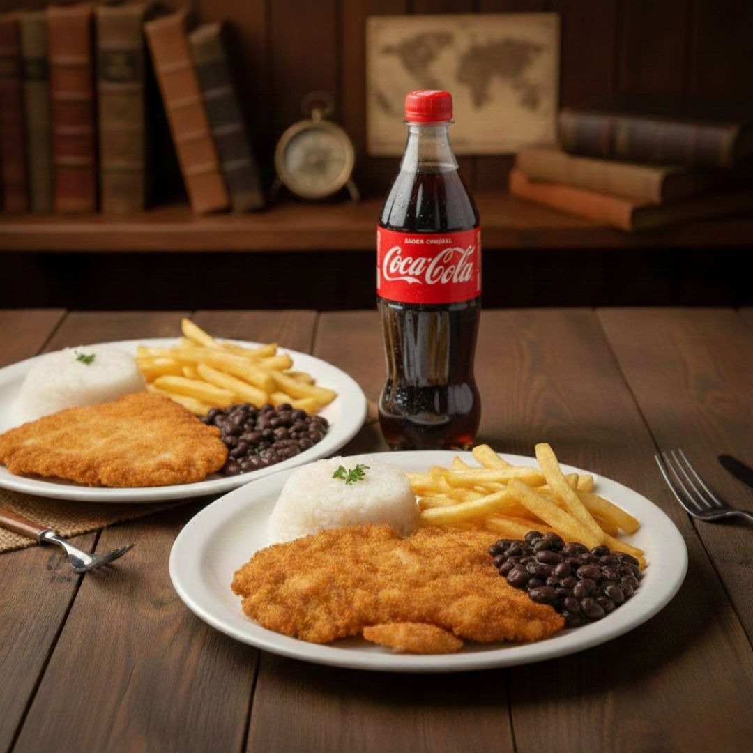 Combo Milanesa 2 frangos+batata frita+1 Ref.600ml 